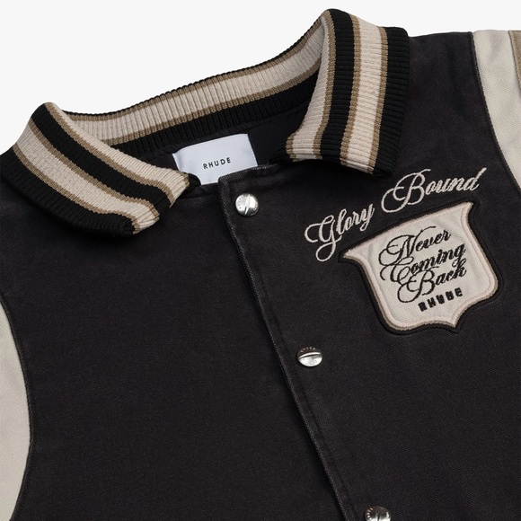 RHUDE Washed Canvas Varsity Jacket - Picture 3 of 11